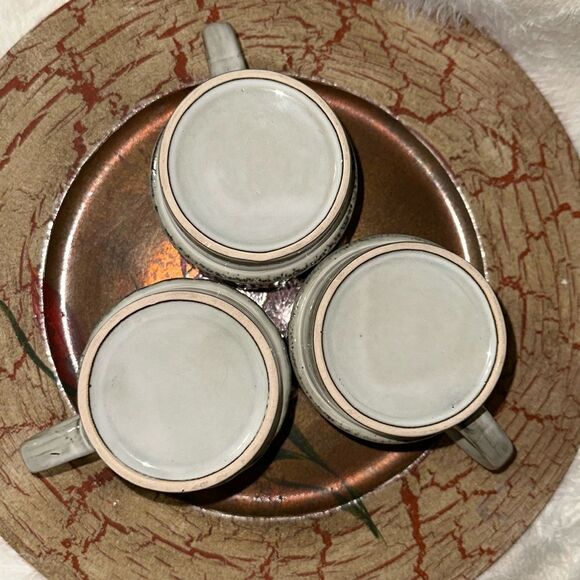 Stackable Set of 3 Cappuccino Latte Coffee Tea Mugs - Picture 3 of 6